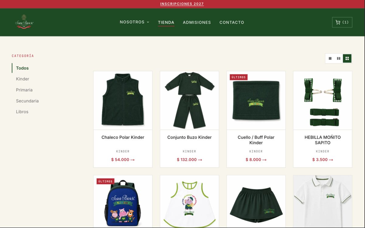 Saint Patrick College — screenshot